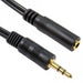 5‑metre 3.5mm stereo extension cable with gold‑plated connectors