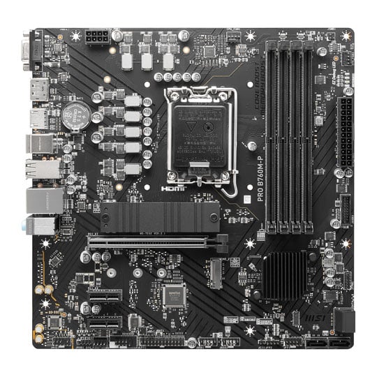 MSI PRO B760M-P Micro-ATX Gaming Motherboard, DDR5, Intel 1700