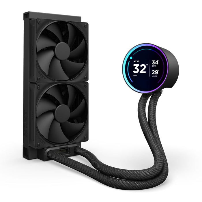 NZXT Kraken Elite 240 CPU Liquid Cooler Black AIO with LCD Screen Intel/AMD CPU Hydro-Cooler