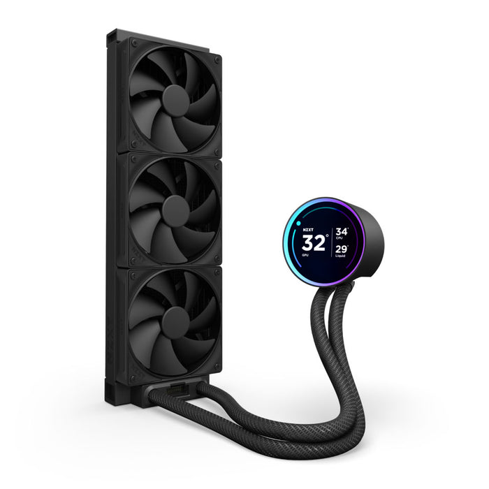 NZXT Kraken Elite 360 Black AIO CPU Liquid Cooler Intel/AMD CPU Hydro-Cooler, 120mm Fans, Black