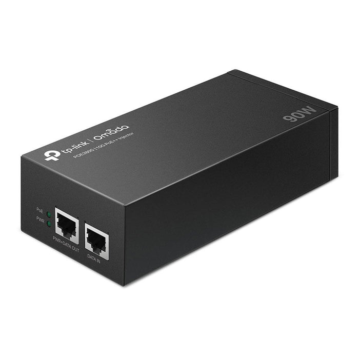 TP-Link Omada 90W 10G PoE++ Injector, 2x 10Gbps Ports,Wall-Mounting/Desktop, POE380S