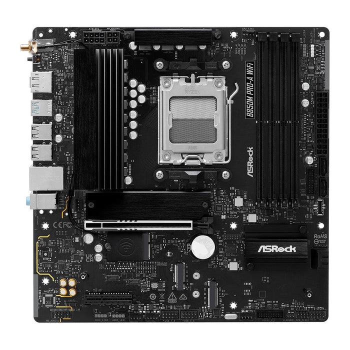 AsRock B850M Pro-A WiFi DDR5 PCIe 5.0 Micro ATX Gaming Motherboard, WiFi 6E