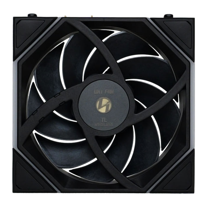 Lian Li UNI TL Wireless PC Case Fan 120mm ARGB PWM Fan Black, 3 Pack with L-Wireless Hub