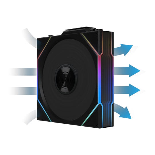 Lian Li UNI TL Wireless PC Case Fan 120mm ARGB PWM Fan Black, 3 Pack with L-Wireless Hub