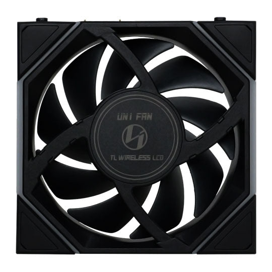Lian Li UNI TL LCD Wireless Reverse Blade 120mm ARGB PWM Gaming Case Fan, 1900 RPM, Black