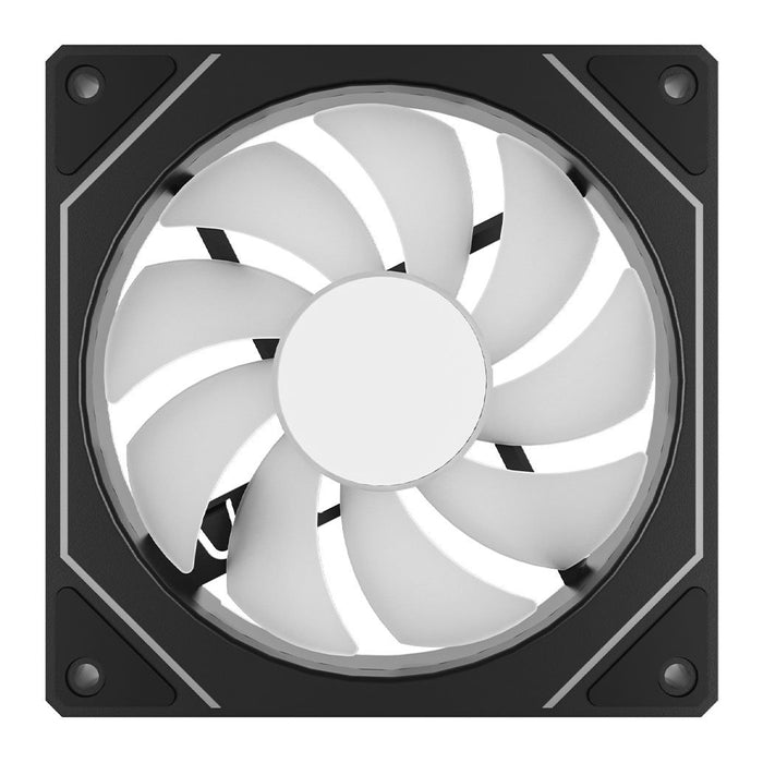Vida Infinity02 Reverse Blade12cm ARGB PWM PC Case Fan, Hydraulic Bearing, Infinity Mirror Effect on Centre & Sides, 800-1800 RPM, Black