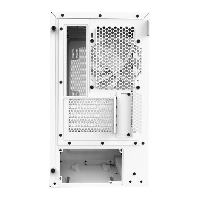 NZXT H3 Flow Gaming PC Case White Micro-ATX, 120mm Fan, AirFlow