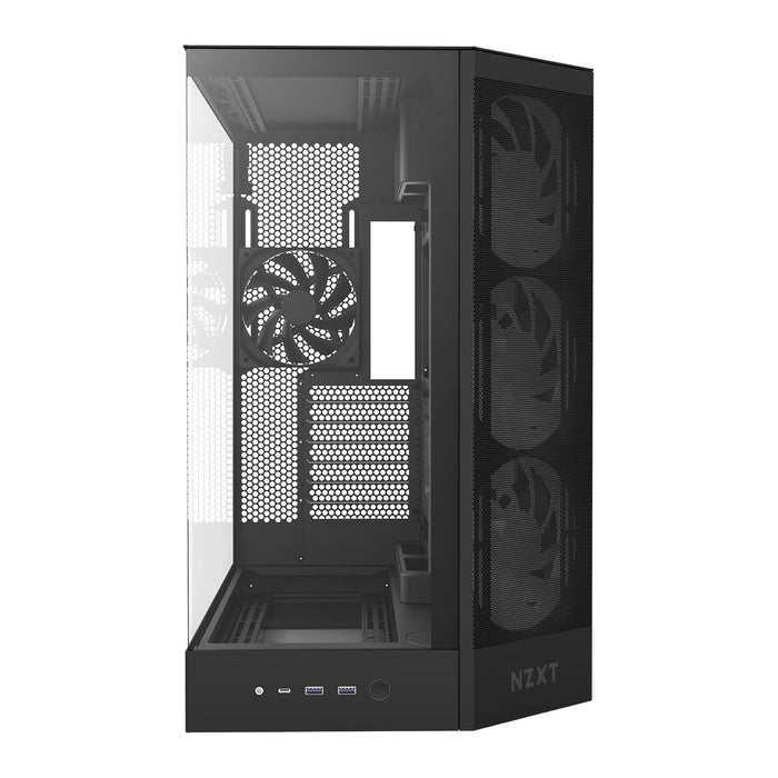 NZXT H9 Flow RGB (2025) E-ATX Desktop PC Case Mid Tower RGB Core Black