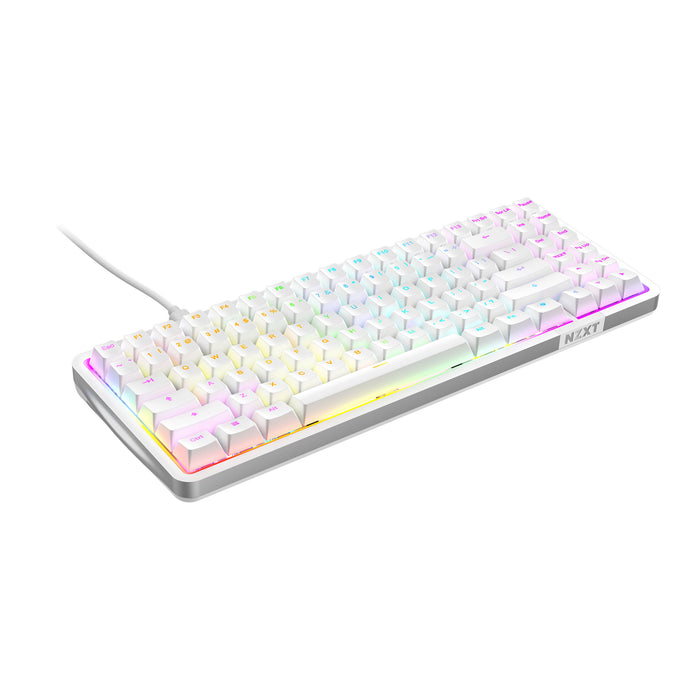 NZXT Function Elite Mini TKL Gaming Keyboard Magnetic Switches Wired RGB White