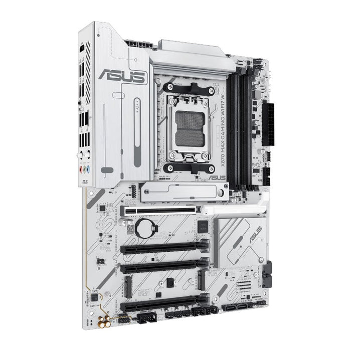 ASUS X870 Max Gaming WIFI 7 W AMD AM5 DDR5 PCIe 5.0 ATX Motherboard, White