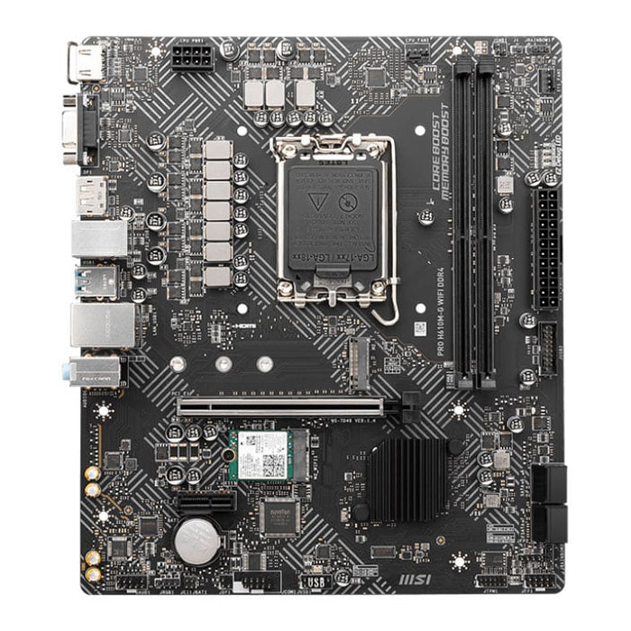 MSI PRO Intel H610M-G WiFi DDR4 Micro-ATX Gaming Motherboard, 1700