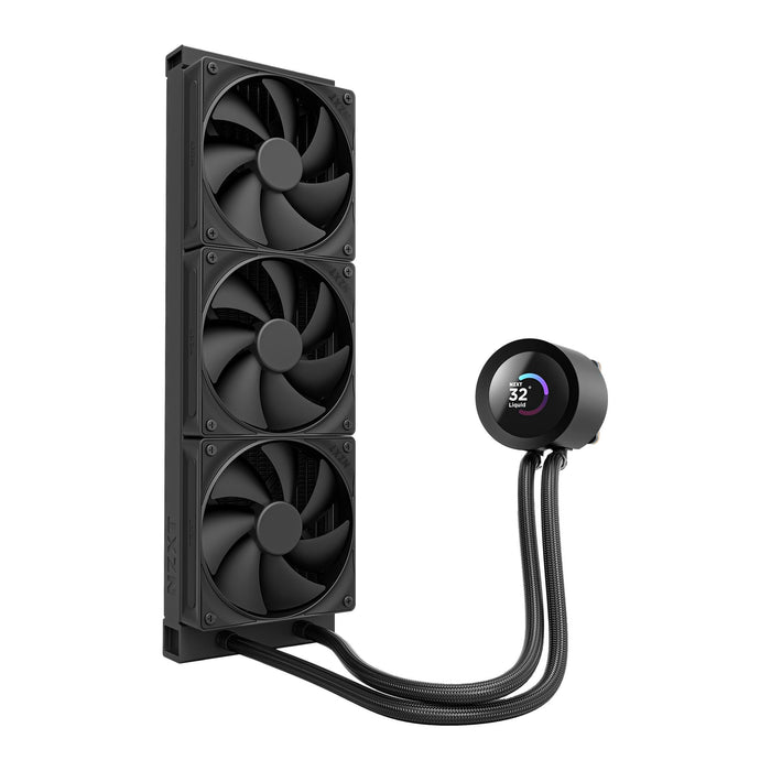 NZXT 360mm Kraken Plus AIO CPU Liquid Cooler Intel/AMD with 1.54" LCD, 120mm Fans, Black