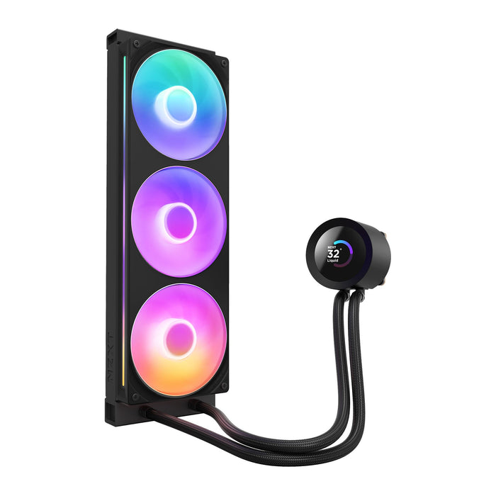 NZXT 360mm Kraken Plus RGB AIO CPU Liquid Cooler Intel/AMD with 1.54" LCD, 120mm Fans, Black
