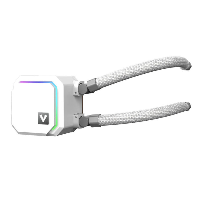 Vida TriFrost 360mm ARGB Liquid CPU Cooler, 3x ARGB PWM Fans, ARGB CPU Block, 300W TDP, White