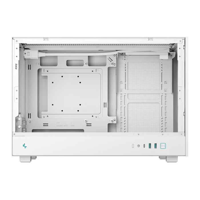 Deepcool CH260WH PC Case White Tempered Glass Micro ATX Mini-ITX Case, High Airflow