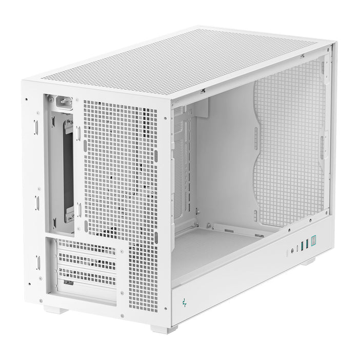 Deepcool CH260WH PC Case White Tempered Glass Micro ATX Mini-ITX Case, High Airflow
