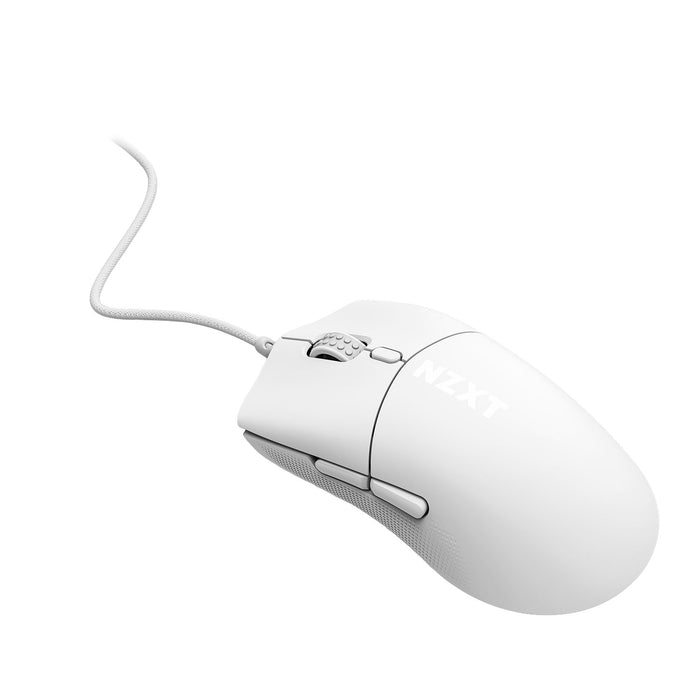 NZXT Lift 2 Symm Lightweight Symmetrical Wired Gaming Mouse, 26K DPI, White