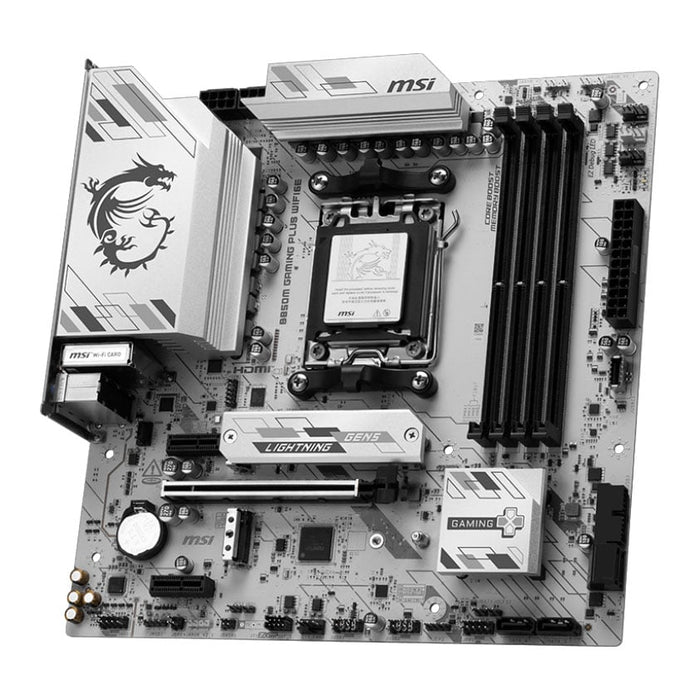MSI B850M GAMING PLUS WiFi6E AM5 DDR5 PCIe 4.0 Micro ATX Motherboard AMD