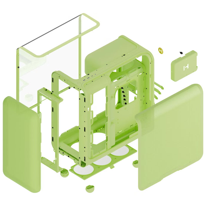 HYTE X50 Matcha Milk Mid‑Tower Case – E‑ATX / High Airflow