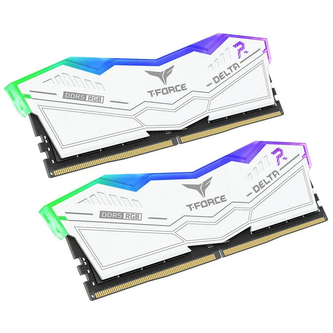 TeamGroup Delta RGB 32GB (2×16GB) DDR5 6000MHz CL30 – White Dual‑Channel Kit