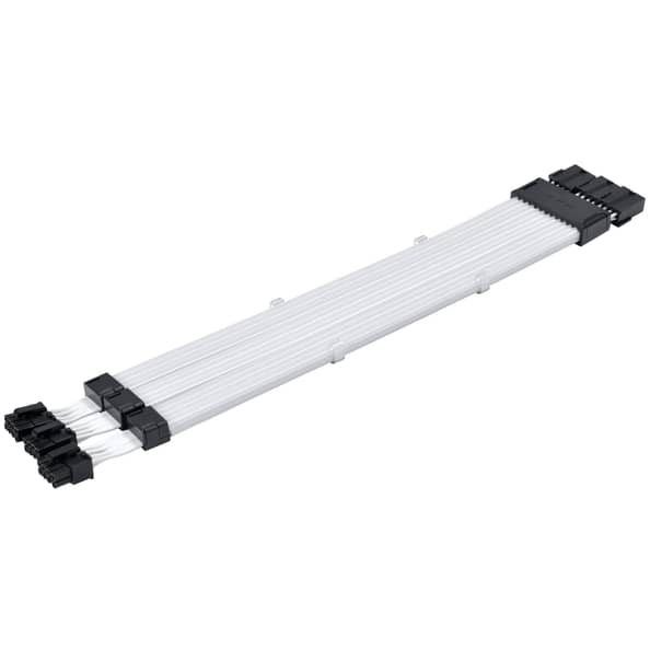 Lian Li STRIMER Wireless ARGB GPU 3×8‑Pin Extension Cable – White