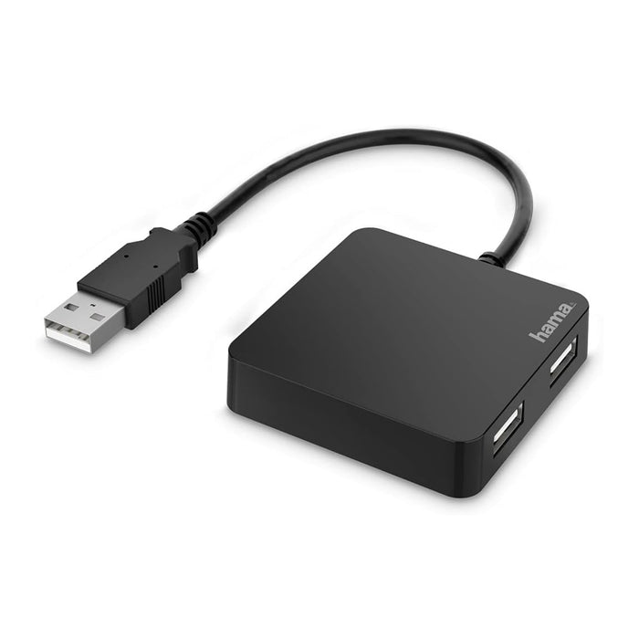 Hama External 4-Port USB 2.0 Hub, USB Powered, Portable USB Hub