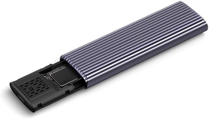 Netac M.2 SSD Enclosure PCIe/SATA SSD Caddy, USB 3.1 Gen2 Type-C, Aluminium