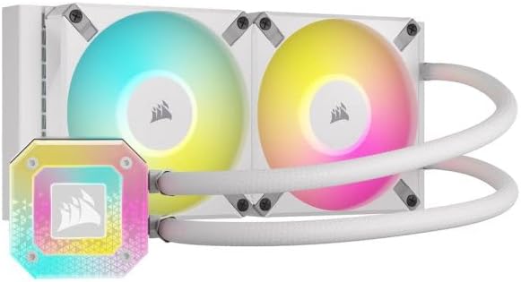 Corsair iCUE H100i ELITE CAPELLIX XT 240mm Liquid CPU Cooler – White, AF120 RGB ELITE
