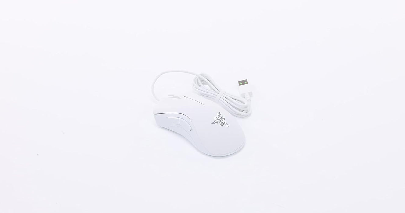Razer DeathAdder Essential (2021) Wired Gaming Mouse, Optical Sensor, 6400 DPI, 5 Programmable Buttons, Ergonomic, White