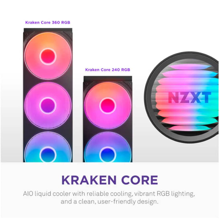 NZXT Kraken 360 RGB Black Liquid CPU Cooler – High‑Performance 360mm AIO