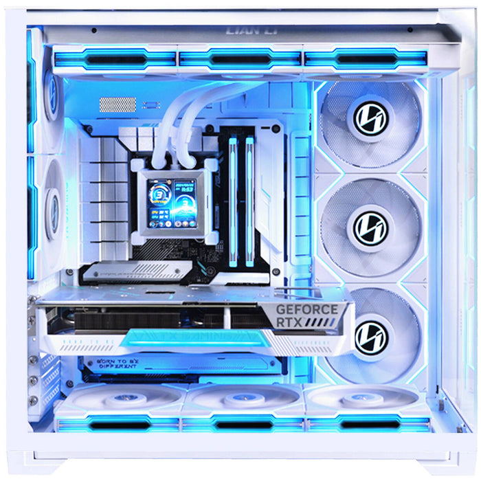 Lian Li O11 Vision Compact White Mid-Tower PC Case – Tempered Glass, E-ATX Support