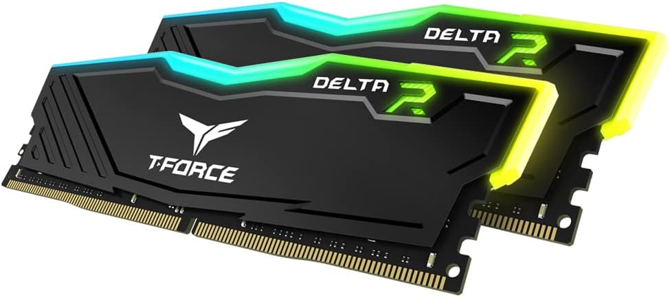 Team T-Force Delta RGB 32GB Memory RAM (2 x 16GB), DDR4, 3200MHz, Memory Kit