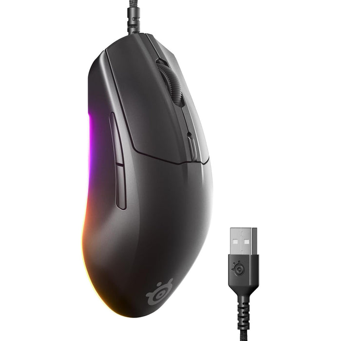 SteelSeries Rival 3 Gen 2 Wired Gaming Mouse – 8.5K DPI, TrueMove Core Sensor, RGB