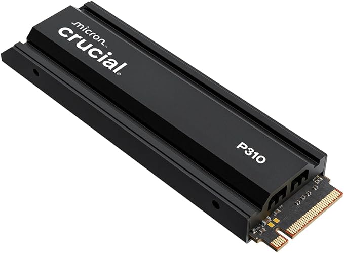 Crucial P310 1TB M.2 2280 PCIe 4.0 NVMe Solid State Drive (With Heatsink)