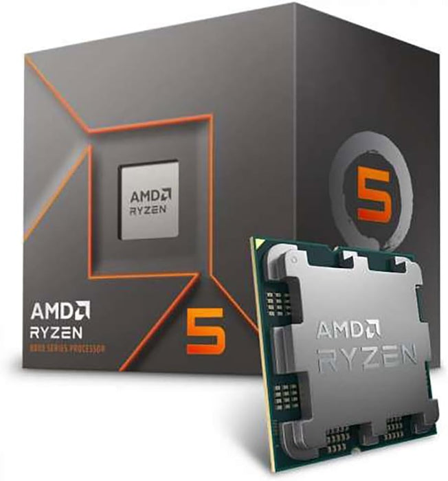 AMD Ryzen 5 8400F Processor with Wraith Stealth Cooler, AM5, Up to 4.7GHz, 6-Core, 65W, 22MB Cache, 4nm, 8th Gen CPU