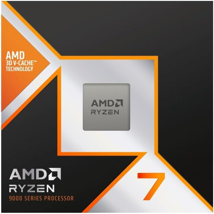 AMD Ryzen 7 9800X3D CPU, AM5, 4.7GHz (5.2 Turbo), 8-Core, 104MB Cache, 9th Gen, Radeon Graphics