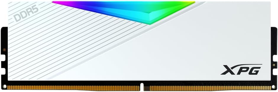 XPG Lancer RGB 32GB RAM, 2 x 16GB Memory Kit, DDR5, 6400MHz, AMD EXPO & Intel XMP 3.0, White