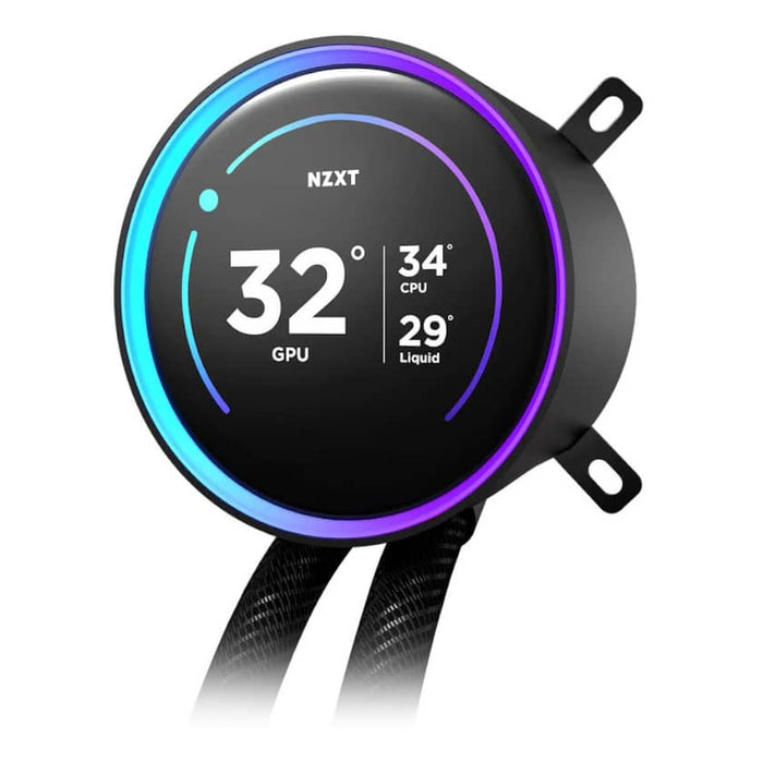 NZXT Kraken Elite 420 RGB Black Liquid CPU Cooler – LCD Display, 420mm AIO