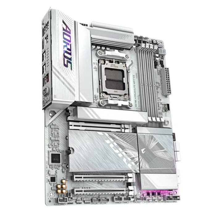 Gigabyte X870E AORUS ELITE WIFI7 ICE – AM5 ATX Motherboard, DDR5, PCIe 5.0, USB4, Wi‑Fi 7