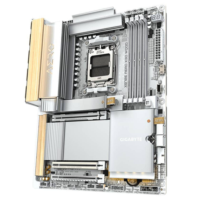Gigabyte X870E AERO X3D WOOD ATX AM5 Motherboard – PCIe 5.0, DDR5, Wi‑Fi 7