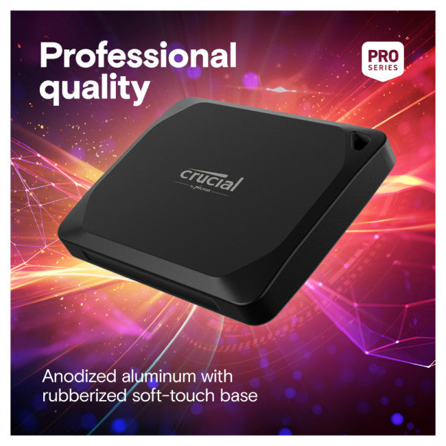 Crucial X10 Pro 2TB External SSD – USB‑C, 2100MB/s Read, Rugged Portable Drive