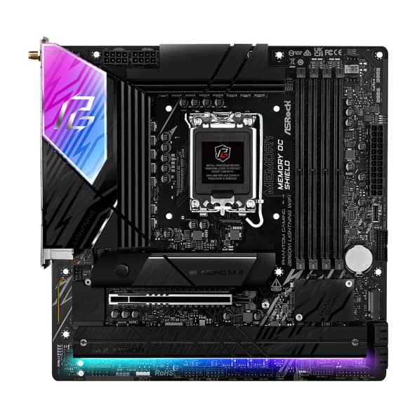 ASRock B860M Lightning WIFI Micro‑ATX Motherboard – LGA 1851, DDR5, PCIe 5.0