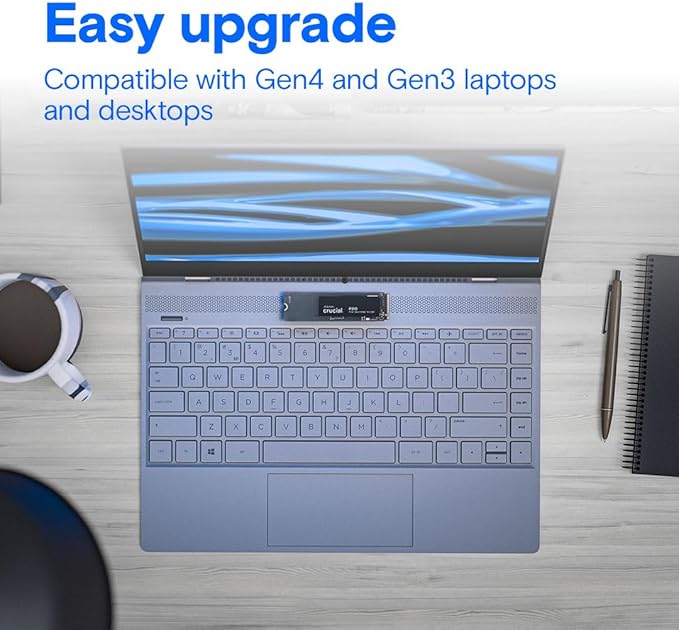 Crucial P310 4TB SSD M.2 2280 NVMe PCle Gen4, Up to 7, 100MB/ s, Laptop & Desktop (PC) Compatible, Internal SSD - CT4000P310SSD801