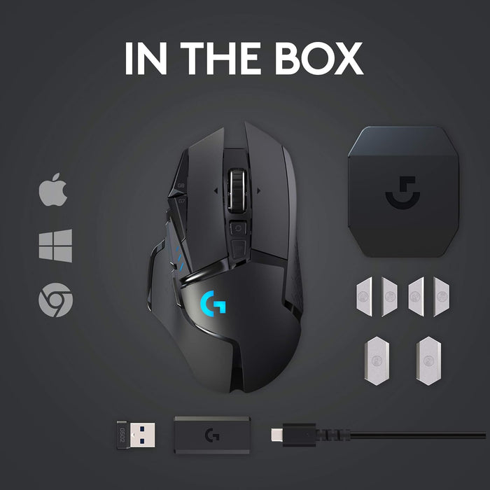 Logitech G502 LIGHTSPEED Wireless Gaming Mouse HERO 25K – 25,600 DPI