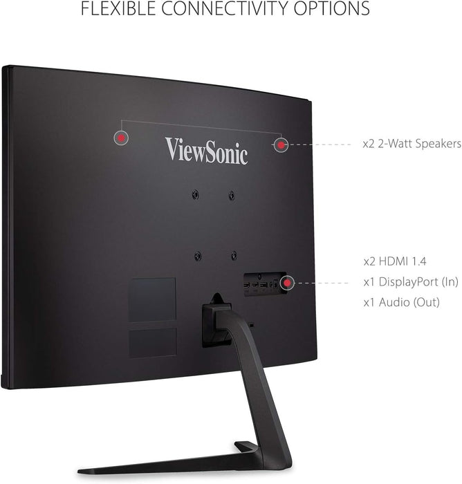 ViewSonic 32" Curved Gaming Monitor Full HD 1920 x 1080, 165Hz, 1ms, Speakers, AMD Adaptive Sync