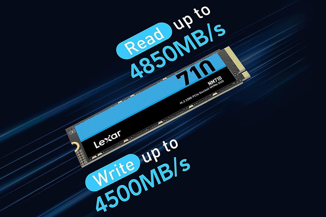 Lexar NM710 2TB NVMe M.2 SSD, High Speed PCIe 4, 5000MB/s, Internal Solid State Drive