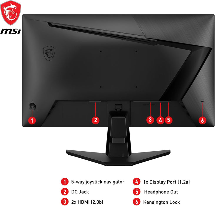 MSI MAG G255F 24.5" Gaming Monitor 180Hz, 1ms, Full HD 1920 x 1080, A-Sync, Rapid IPS