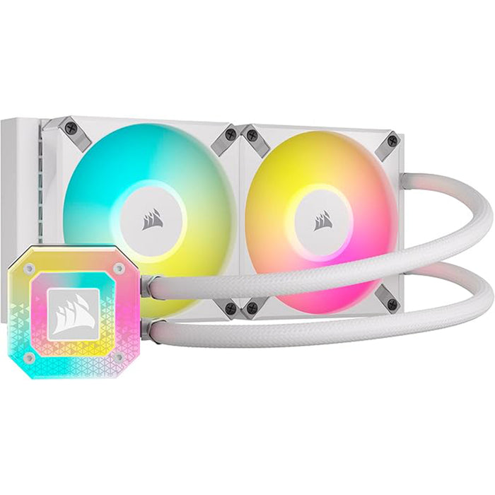 Corsair iCUE H100i ELITE CAPELLIX XT 240mm Liquid CPU Cooler – White, AF120 RGB ELITE