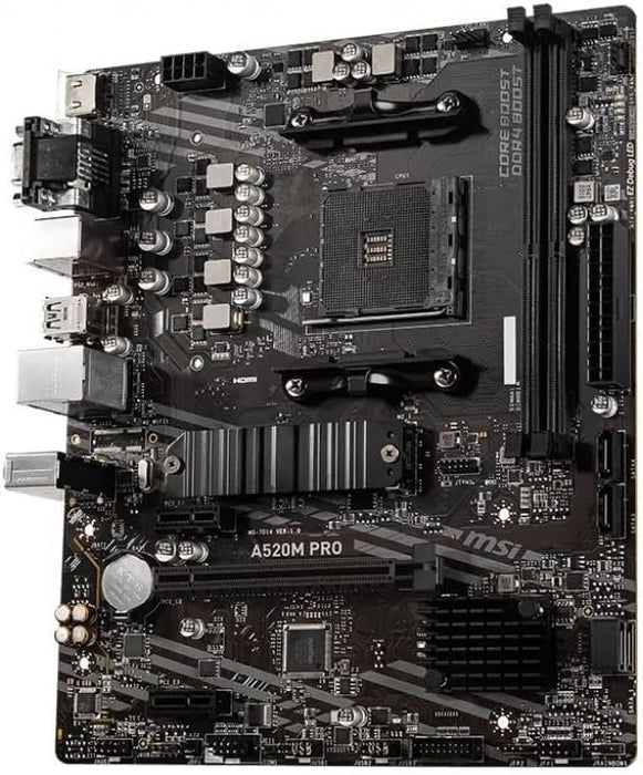 MSI A520M PRO Gaming Motherboard M-ATX, AMD AM4, DDR4