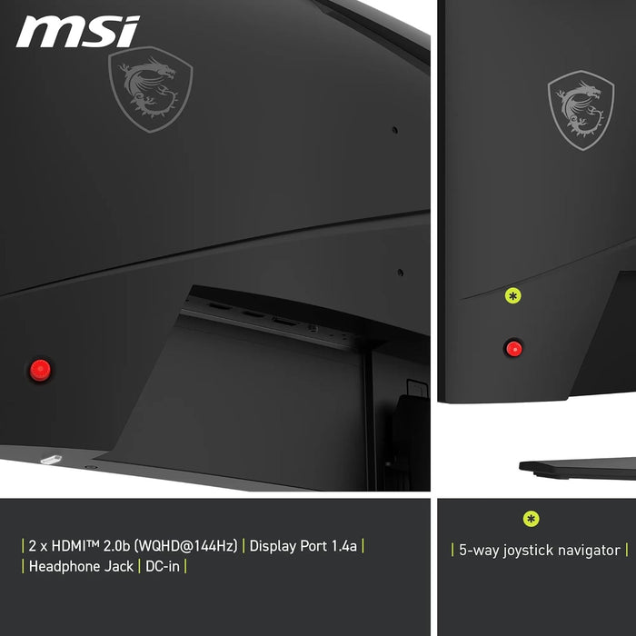 MSI MAG 275CQF E18 27-Inch WQHD Gaming Monitor – 180Hz Curved Rapid VA Display